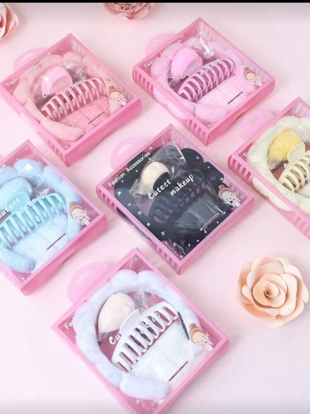 Kit de bandita , pinza y muñequeras para skincare